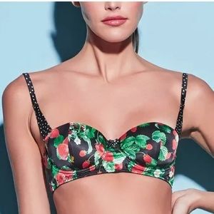 Fleur Du Mal Strawberry Silk Balconette Bra | 34DD